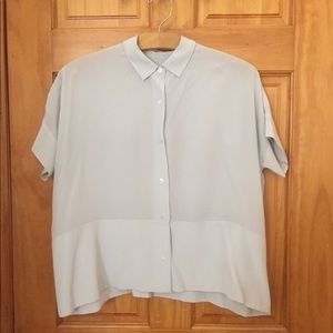 Everlane Silk Short-Sleeved Square Shirt